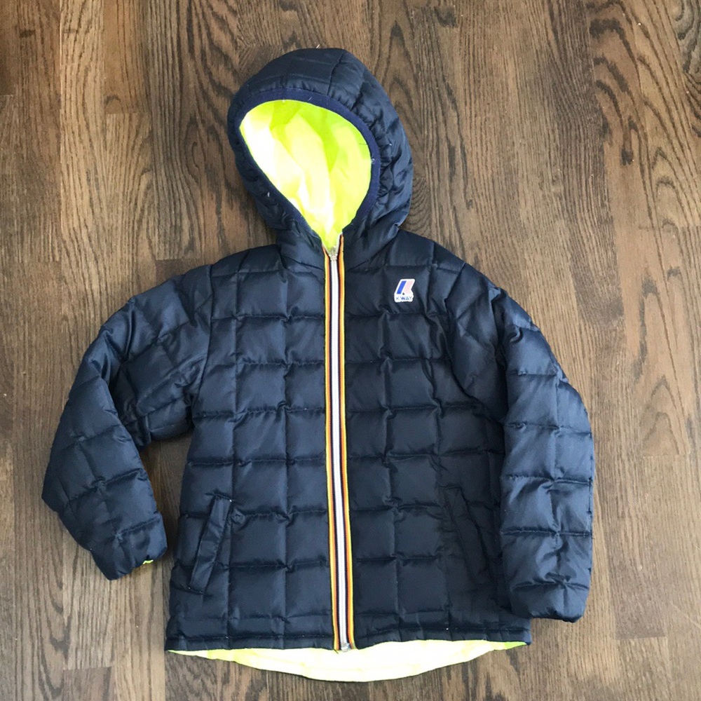Kids K-WAY thermal reversible puffer jacket size 8